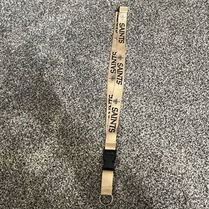 New Orleans Saints gold and black key ring lanyard